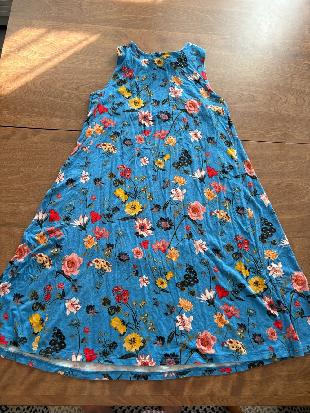 LOFT Blue Floral Sleeveless Sundress size Small
